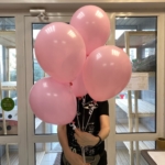 Связка из 5 розовых шаров